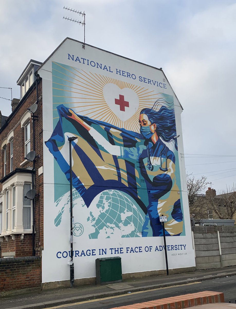 andyheeps's tweet photo. Seen in Walthamstow on this afternoon’s dog walk #NHS https://t.co/D17kvqFB3K