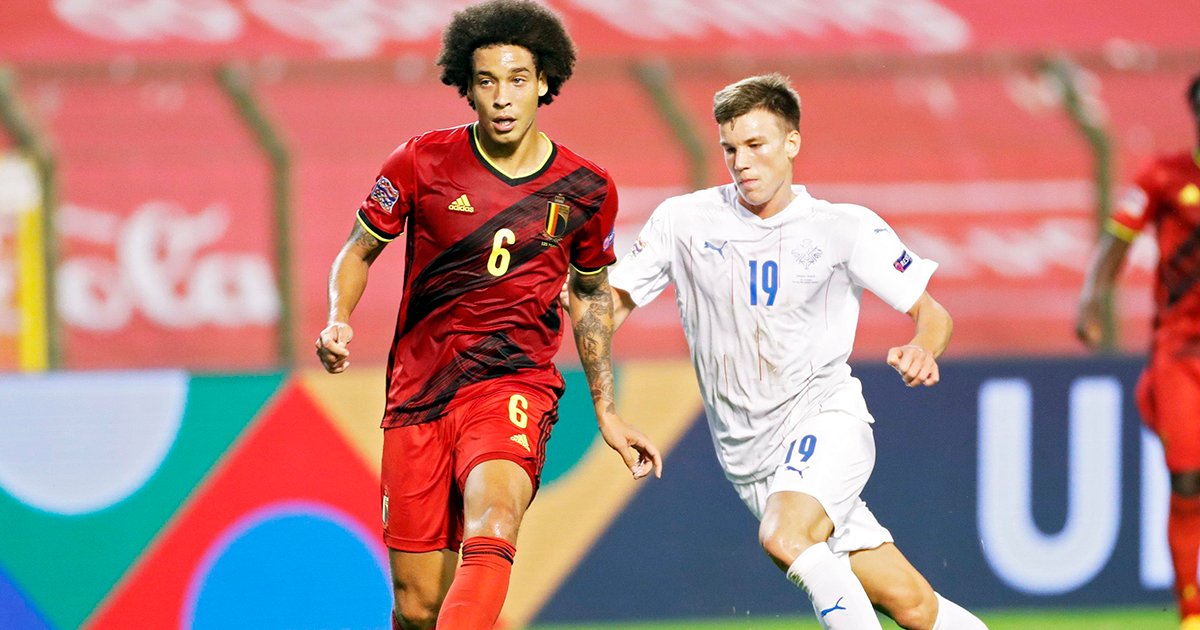 WeBelgium's tweet photo. We hope to see you back on the pitch soon, @axelwitsel28 🙏 https://t.co/Rc2gW2oTZJ