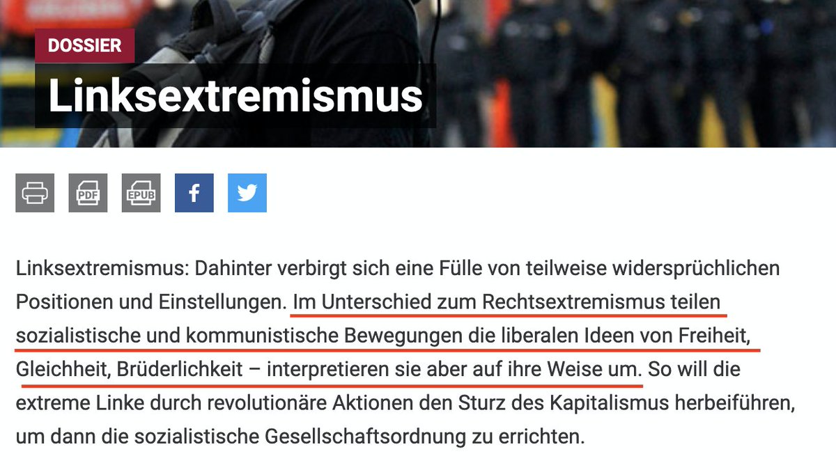 Die „Bundeszentrale für politische Bildung“ meint, Linksextremisten teilten die „liberale Idee von Freiheit“. Also alles halb so wild. Stalin, Mao, Pol Pot, Honecker &amp; Co. lassen grüßen ... bpb.de/politik/extrem…