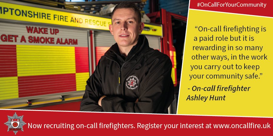 Do you live or work within 5-8 minutes travelling time from an on-call fire station? Are you physically fit enough to take on the challenge of being a firefighter? Do you want to be #OnCallForYourCommunity? Now recruiting on-call firefighters. See oncallfire.uk