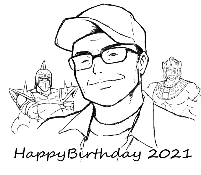 ゆでたまご中井義則先生誕生日おめでとうございます? 魔界師弟コンビに負けずに頑張ってください☺ 