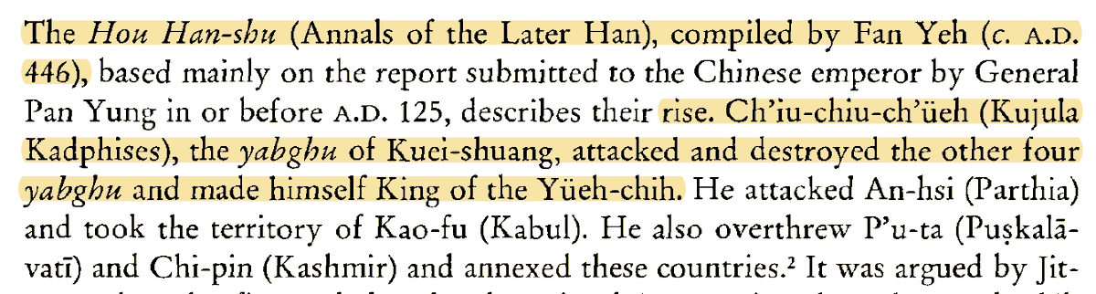 The Kushanas were part of a tribal confederation called the Yüeh-Chih that originally lived in the western part of the Gansu Province of China. They were pushed west by the invasions of the Xiongnu (Huna) confederation. Kuja Kadphises united all the five sub-tribes under Kushana.