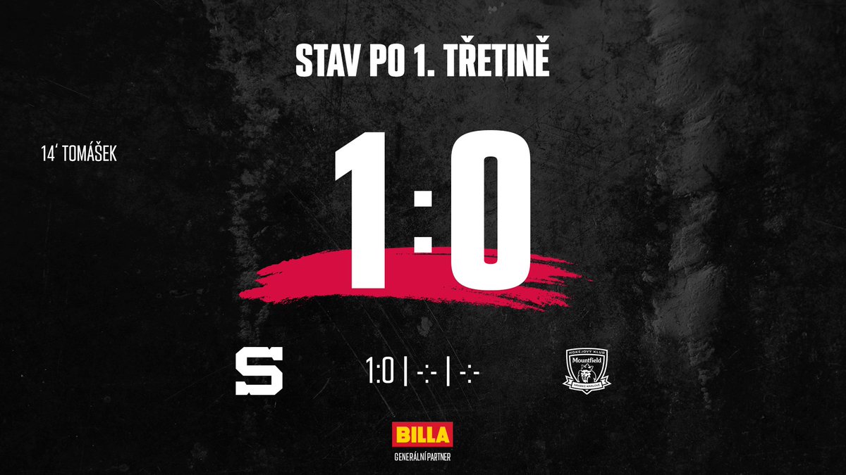 HCSpartaPraha's tweet photo. 1⃣ | Po gólu Davida Tomáška vedeme 1:0!
#hcsparta #nezastavíš #SPAvMHK https://t.co/17KgQ0QUUD