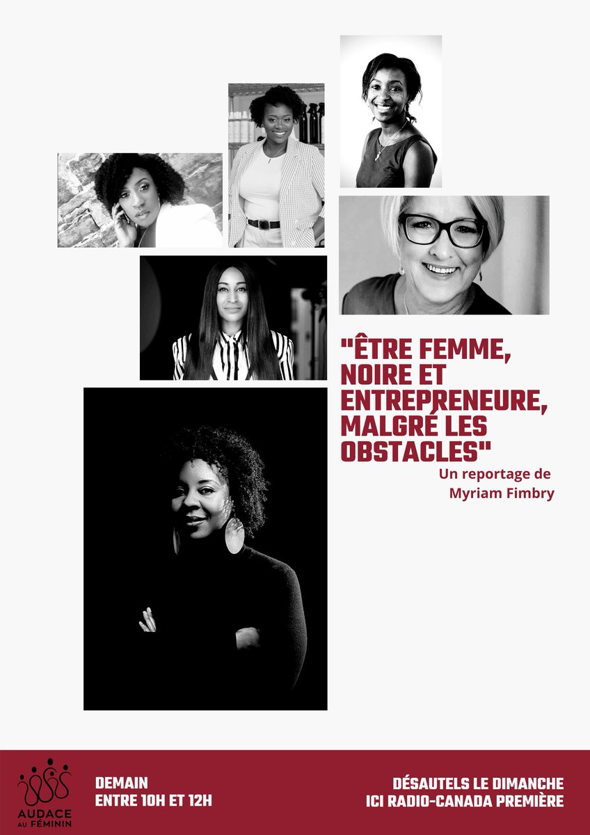 DorothyRhau's tweet photo. Ne manquez pas le reportage de Myriam Fimbry, aujourd'hui sur les ondes de Radio-Canada Première à l'émission "Désautels Le Dimanche", j'y serai avec Vickie Joseph, Aurore RM ,Schamma Rosidor et Fabiola Fleurimar on parlera de vraies affaires.

https://t.co/zSlhU7czBe https://t.co/aKsZ8aAxzB