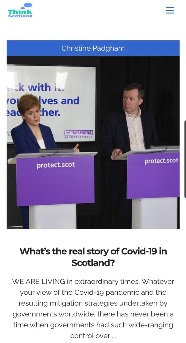 And I'm sure you'll all be shocked to learn that Christine Padgham has been writing for Think Scotland, the totally serious website featuring other great thinkers like Tom Gallagher and Jill Stephenson.