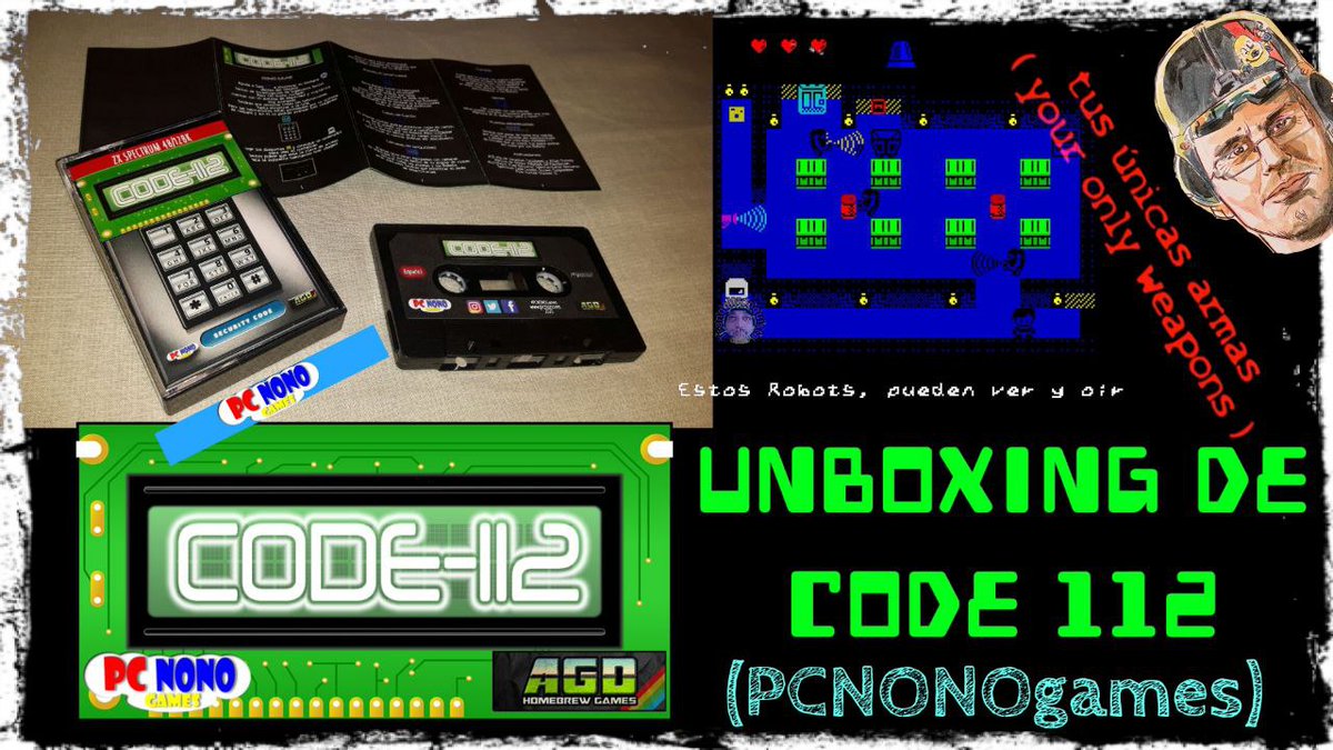 Spectrumerojavi's tweet photo. Code 112 es el último juego, hasta el momento, de @PCNONOGames con colaboraciones de nivel de @endaraues y @MrRancio1 . Aquí os traigo unboxing del juego https://t.co/EqroqzU8Zu https://t.co/sJ1XRARjxH