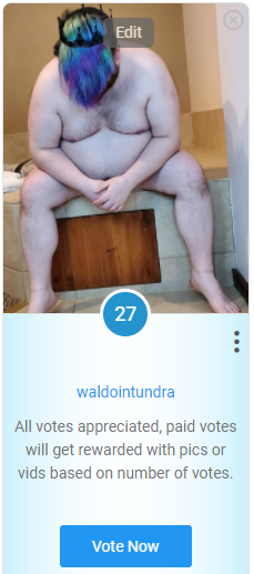 I'm slowly inching up, its a good thing you can vote once every 24hrs and today is only day 4 of the