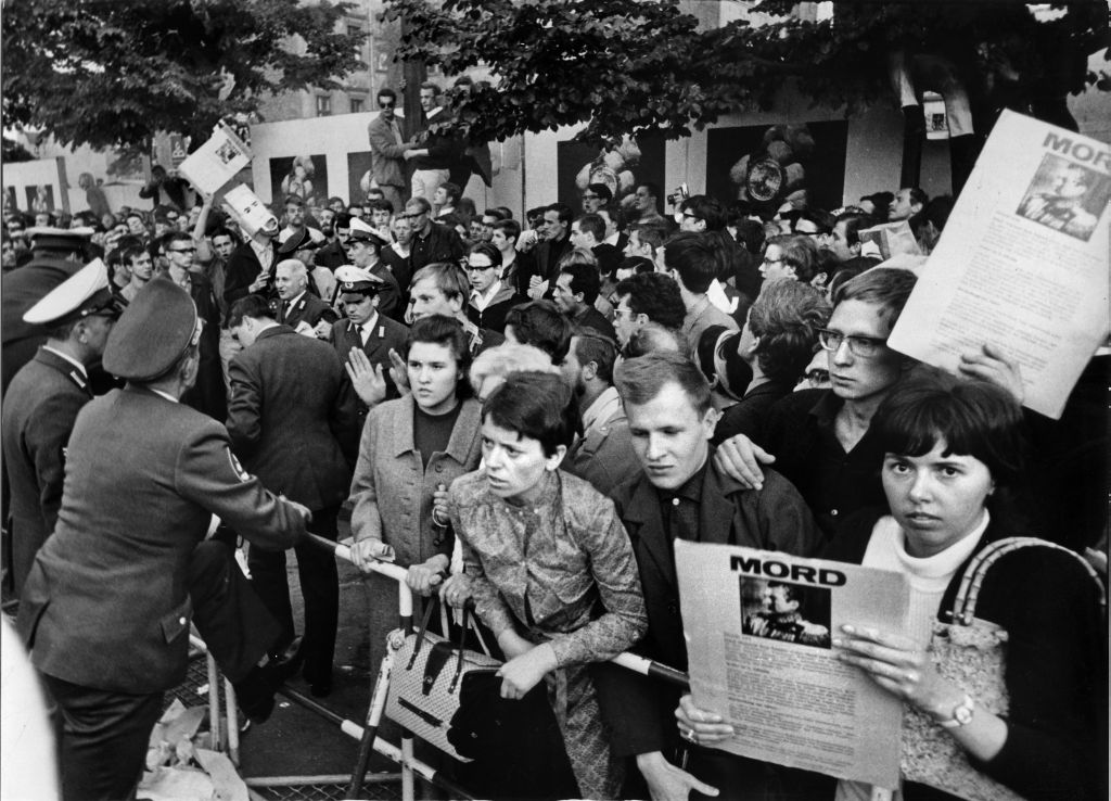 The conservatism of the state convinced students that the “new” Germany was really the old Third Reich with a friendlier smile and a nicer hat. When the repressive Shah of Iran (who also was in the pay of the CIA) visited West Germany in 1967, mass student protests resulted. 29/