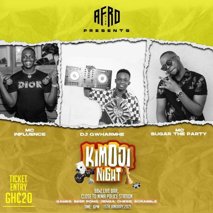 kwesitumtum's tweet photo. On Friday, my hommie @KwakuSugar MCs at #KimojiNight 🔥🔥🔥 Imma be there. cc @afrohiveevents 🔥 https://t.co/nI0uqTZoiD