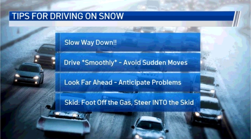 BrianJamesWx's tweet photo. Just a quick reminder for anyone who may be out driving in the snow today! Slow it waaaaaay down!! It's better to get there late than not get there at all! #DrivingInSnow https://t.co/jmq7KuBa5H