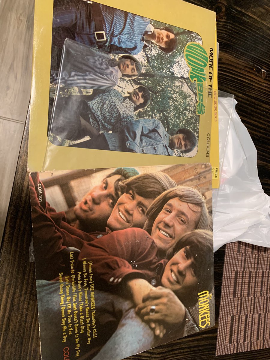 Vinyl shopping yesterday and came across these awesome vinyls and I had to buy them. <a href="/TheMonkees/">The Monkees</a> <a href="/TheMickyDolenz1/">Micky Dolenz</a> <a href="/PeterTork_/">Peter Tork.</a> <a href="/MichaelNesmiith/">Michael Nesmith</a>