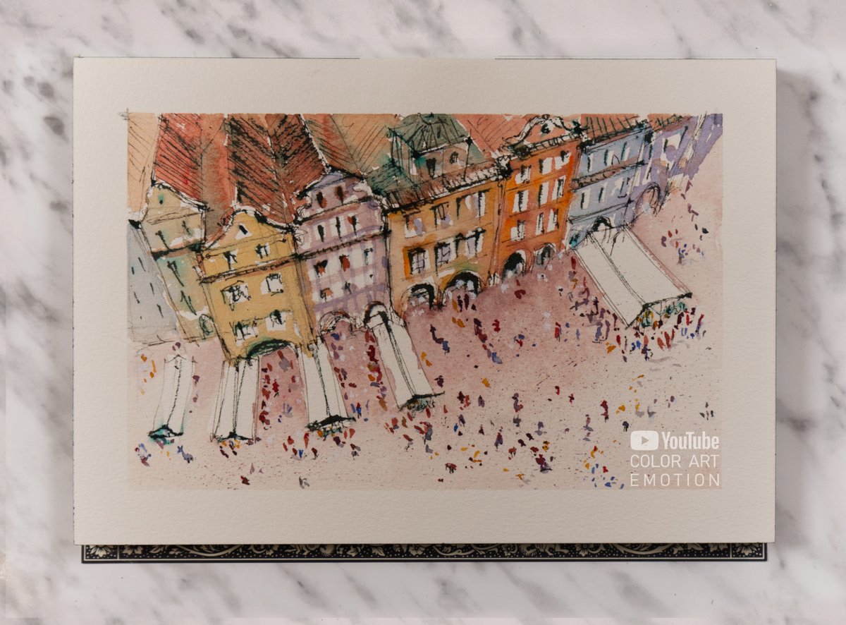 ColorArtEmotion's tweet photo. Hope you'll enjoy this Pen &amp; Watercolor video with a view from the Old Town of Prague, seen from above :)
https://t.co/nFY159DAbY
#watercolorpainting #watercolortutorial #urbansketching https://t.co/1gpwDQkviw