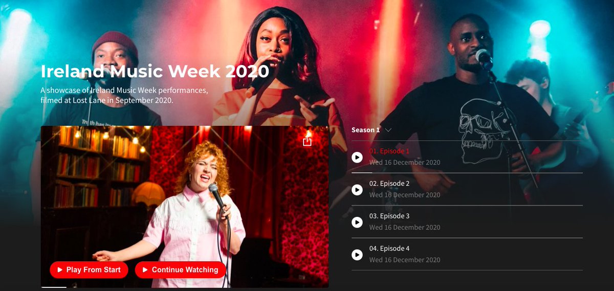 IrlMusicWeek's tweet photo. 5️⃣ days left to watch four episodes of Ireland Music Week 2020 on the @RTEplayer! Available worldwide. 🌎

→ https://t.co/HSPHrkLqsK

Thanks to @artscouncil_ie &amp; @culture_ireland. 
#IMW2020 https://t.co/ASxIlxmbSP