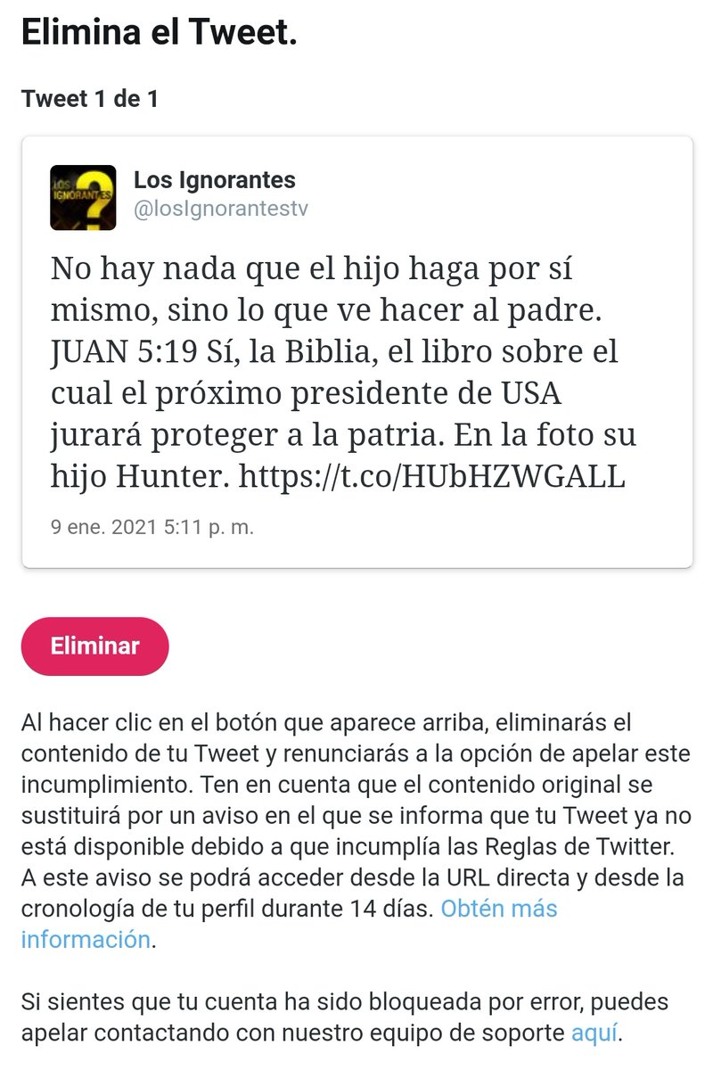 losIgnorantestv's tweet photo. Hemos denunciado un sin número de cuentas de pedófilos en instagram y twitter y su respuesta siempre es la misma: después de evaluar blablabla no encontramos que exista contenido que infrinja blablabla, ayer denunciamos al hijo de Bi den y nuestra cuenta aparece bloqueda. 1984 https://t.co/jtK9fHQSeN
