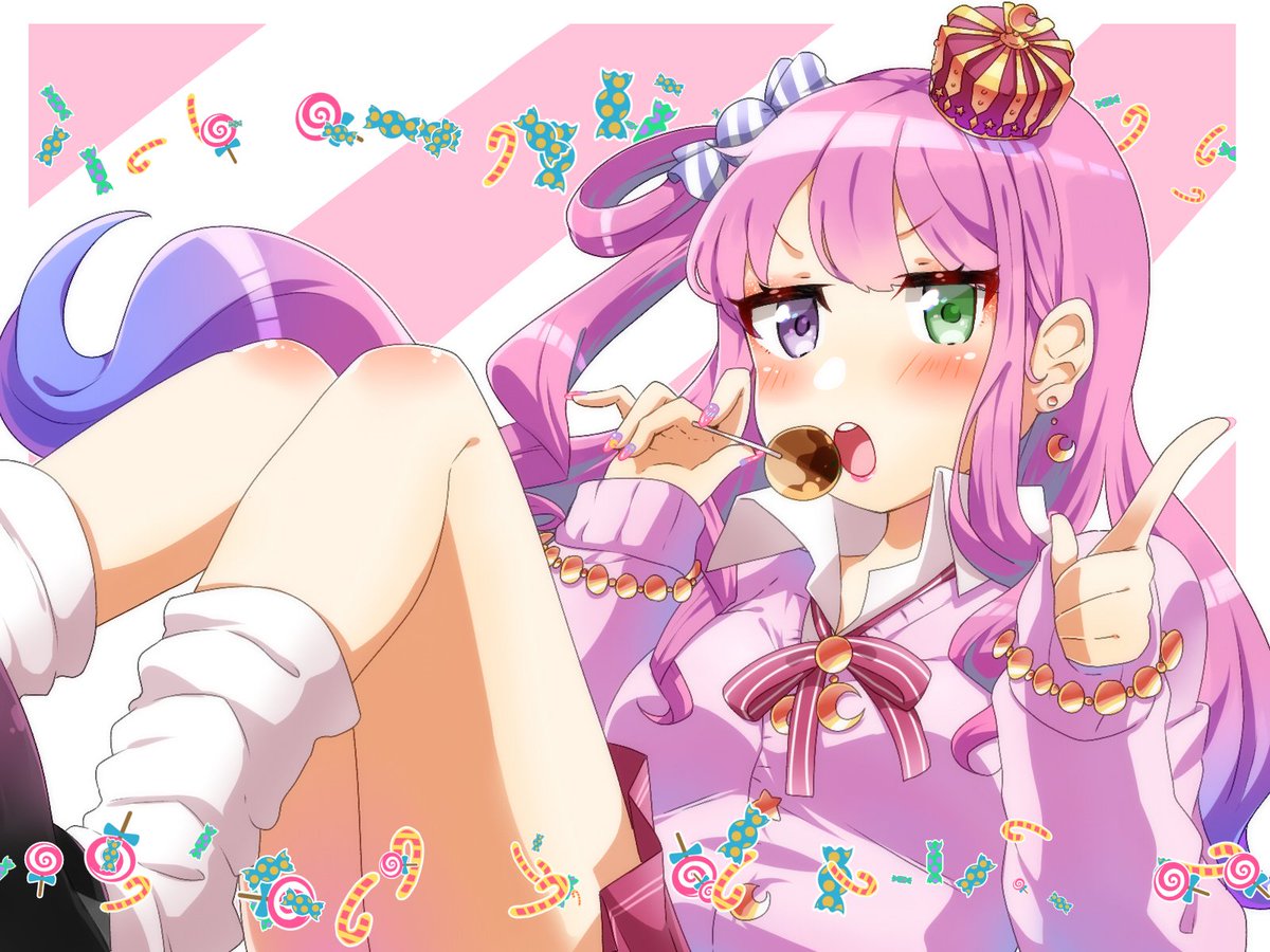 姫森ルーナ 「「ちょ、まじ～??」
#ルーナート 
#ギャルーナ 」|まなちゅうのイラスト