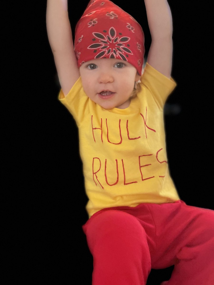 SEHayes7's tweet photo. ⁦@HulkHogan⁩ Raising her right brother!  1. TRAIN 2. SAY YOUR PRAYERS 3. EAT YOUR VITAMINS 4. BELIEVE IN YOURSELF. #Hulkamania https://t.co/etuHGYaAD4