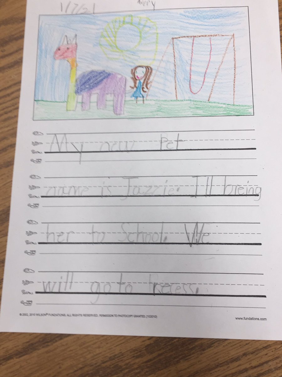 MrsB_A1's tweet photo. Our writing this week was about having a pet dinosaur.  Students had fun imaging this, which led to some great writing!  #A1isAwesome #Shawsheen #LoveFirstGrade https://t.co/SiFNvB0wYC