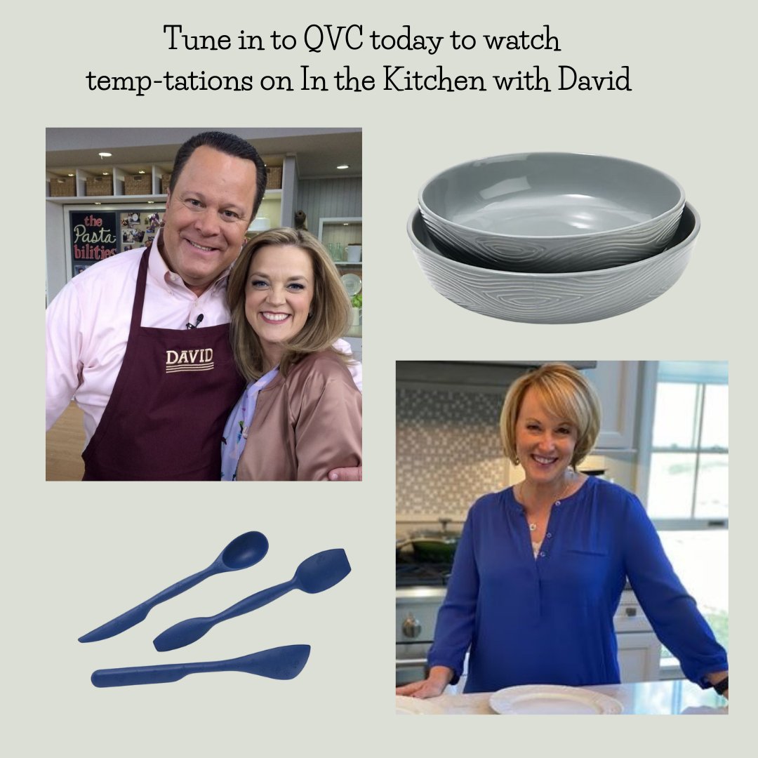 taratemptations's tweet photo. Happy Sunday! 
I hope you can join me today on In the Kitchen with David from 
12-4pm ET on  QVC
🎉 ALL items are on 5 Easy Pays through TONIGHT, 1/10 at 11:59pm ET 
Shop our temp-tations collection through this link: https://t.co/LQj57kttdu https://t.co/StIzdyIhLn