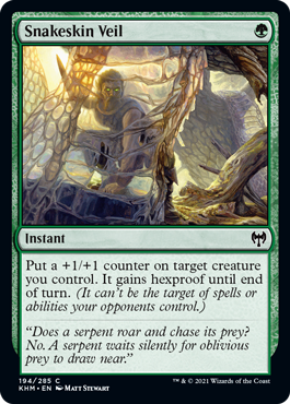 lacuna_coil's tweet photo. Fellow gamers, we’re honored to reveal a BRAND NEW Magic: The Gathering, Kaldheim card: Snakeskin Veil 🐍 How cool is it?

@wizards_magicIT @icopartners #ad https://t.co/WkWsfJP2Dx
