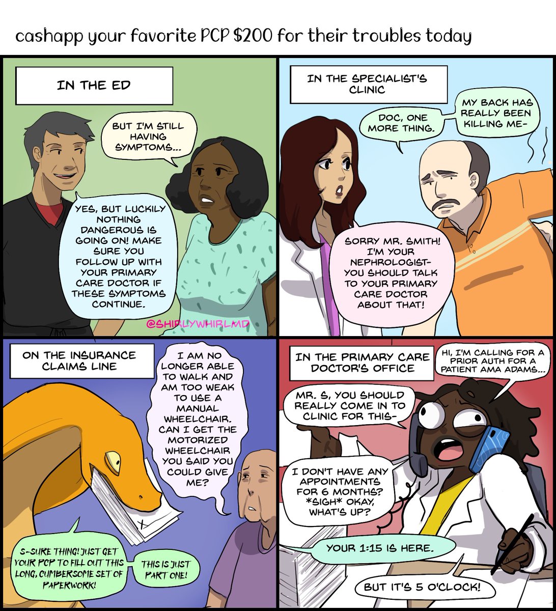 Shoutout to all my PCPs out there! Couldn’t be me but I appreciate you! #primarycare #pcp #generalpractitioner #gp #medtwitter #graphicmedicine