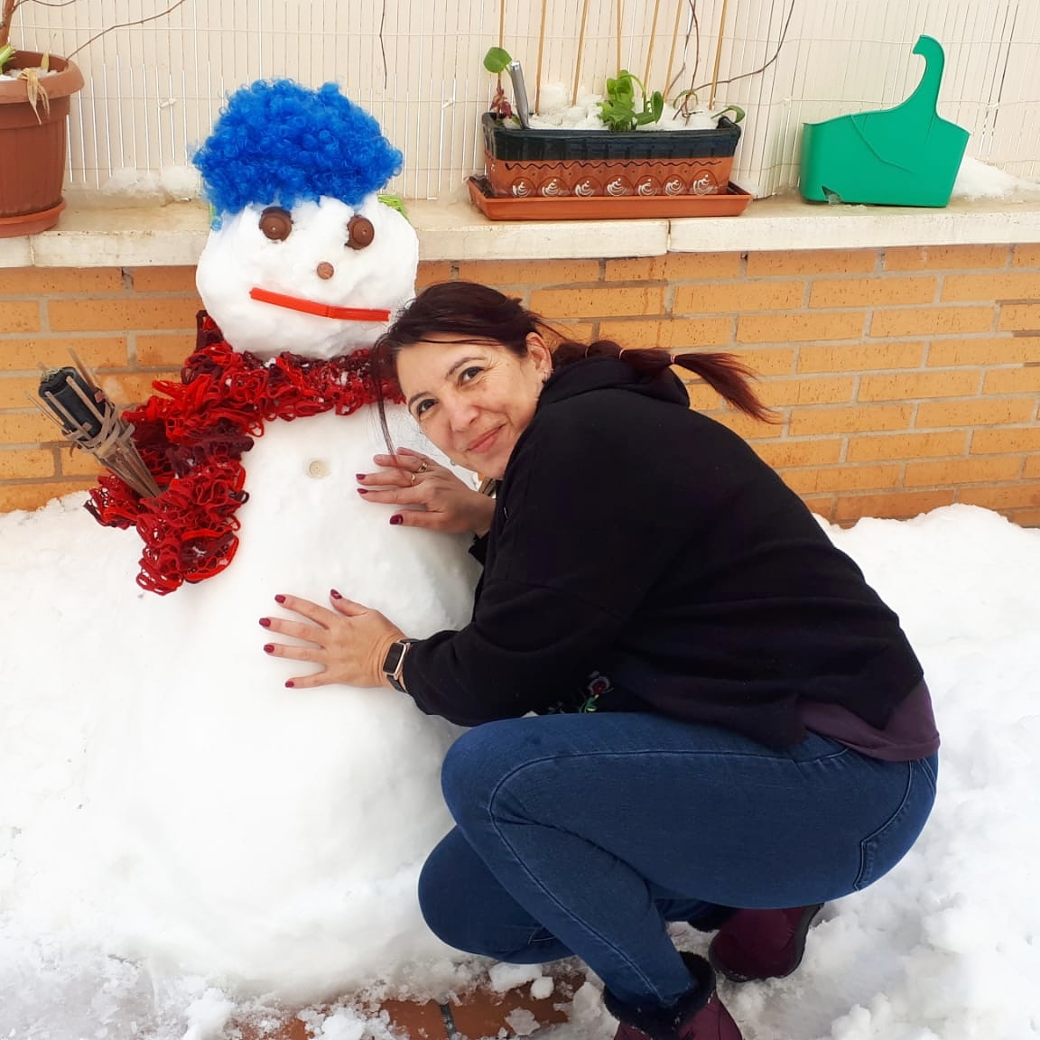 MarisaPinta's tweet photo. Muñeco de nieve , sin salir de casa. https://t.co/SORx4dy4yJ