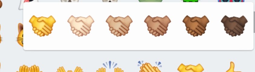 New multiracial handshake emojis YAAAASSSS I squeeled a bit when I