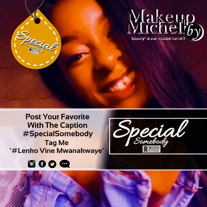 symplymichelle's tweet photo. We all have those people who we wish to be on our side everytime, enjoy,whether be it friends,hunnies,bae,buddies so we decide  to  name a track running under theme Special Somebody.
Tag them to make them feel special  #SpecialSomebody 
#LenkoVineMwanakwaye https://t.co/yGH4ENgmX7