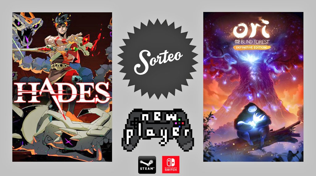 🚨 ¡SORTEO! 🚨
Sorteamos a elegir una copia digital de Hades o de Ori and the Blind Forest. Para participar:

1. Síguenos ✅
2. Haz RT a este tuit 🔄
3. Comenta con el hashtag #SorteoNewplayer mencionando a dos amigos 💬

El ganador lo diremos el 24 de enero. Suerte a todos 🖤