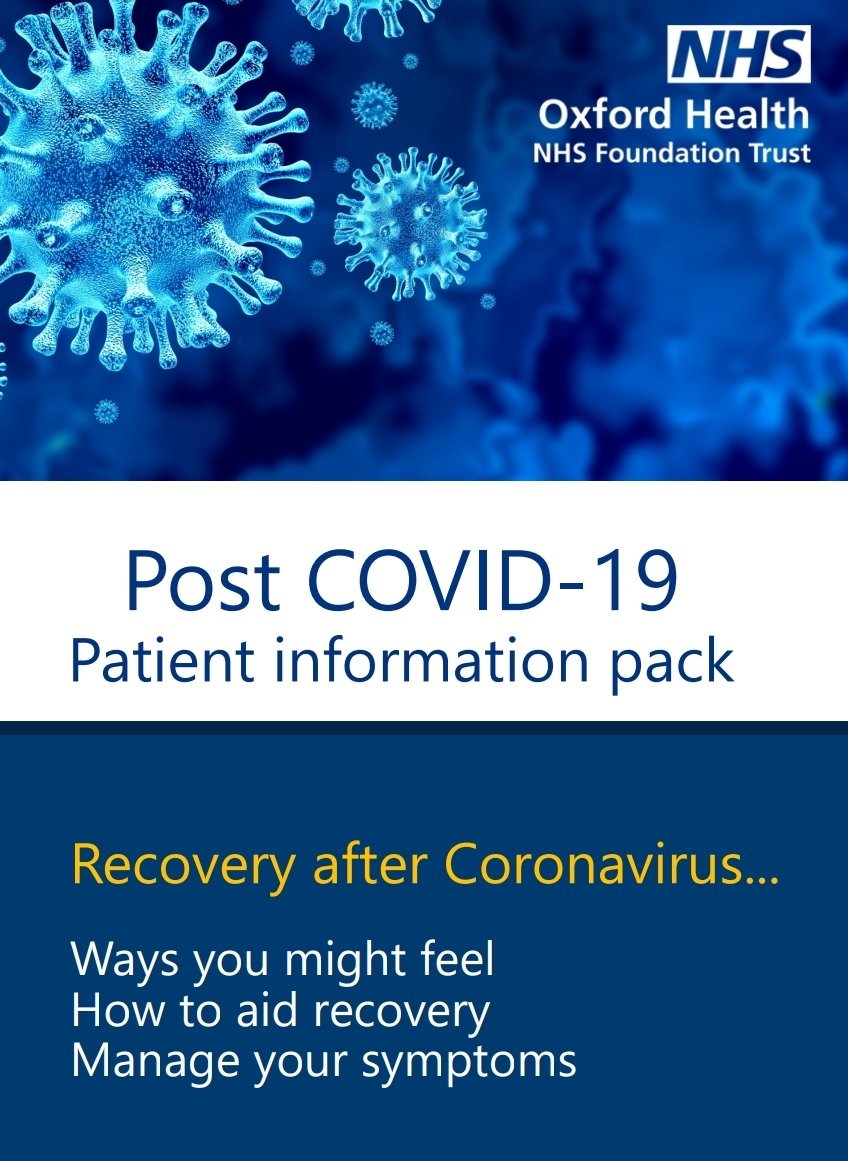 DrAmyKerstein's tweet photo. And just found this amazing leaflet for anyone recovering from #COVID #recovery #LongCovid Great self management advice!  @OxfordHealthNHS @BMA_GP https://t.co/bPAA0E9JzO https://t.co/0Bx8fM8d01