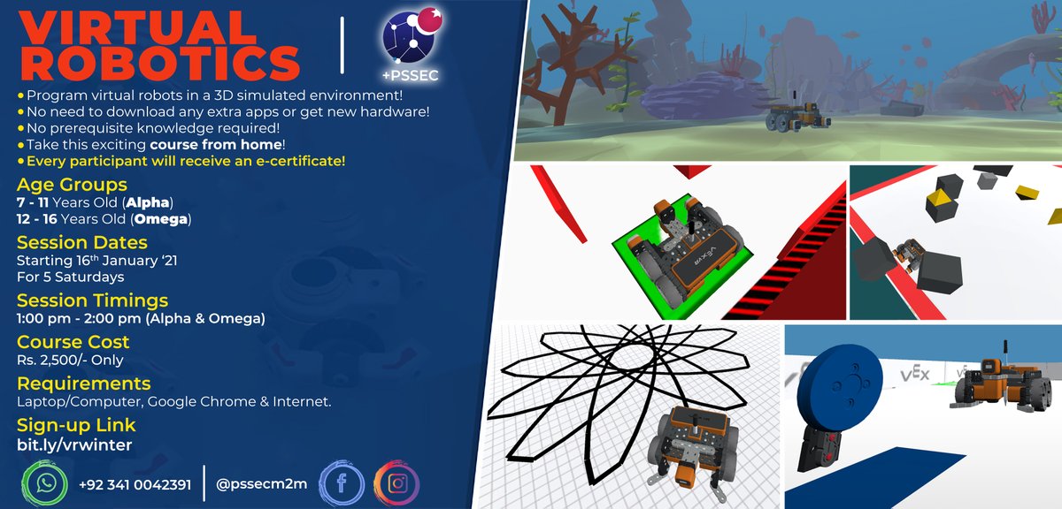 PSSECM2M's tweet photo. Missed out on our Winter Camp?

We're launching our super exciting Virtual Robotics Course! Virtual Robotics is proven to improve math and science skills!

The course starts Saturday, the 16th of January 2021!
Interested?

Sign up by clicking on the link: https://t.co/myTVDsLIhW https://t.co/n9cTNaH6O1