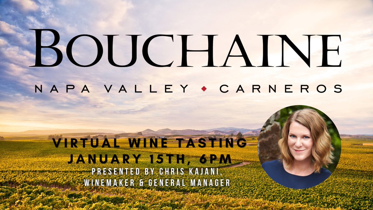 Countdown to Virtual Tasting from The Wine Store with Bouchaine Vineyards this Friday!