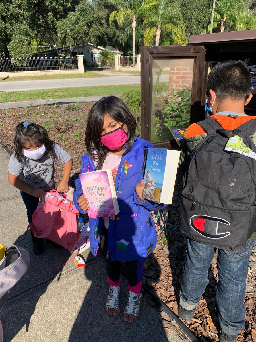 We have the <a href="/DoverWorldsBest/">Dover Elementary School</a> Media Specialist <a href="/AmanKerri/">Kerri Aman, LMS</a> Every day when our walkers head home they stop at our fully-stocked Free Library 📚 and get books to read at home <a href="/hubofschool/">HCPS Library Media</a> <a href="/MEPHillsborough/">HillsboroughMEP</a> <a href="/TransformHCPS/">HCPS Transformation Network</a> <a href="/Title1Families/">HCPS Title1 Parent and Family Engagement</a> @AnaSanc37750511 <a href="/PedroArroyoJr/">Pedro Arroyo</a> <a href="/Olivryh/">Helen Olivry</a>