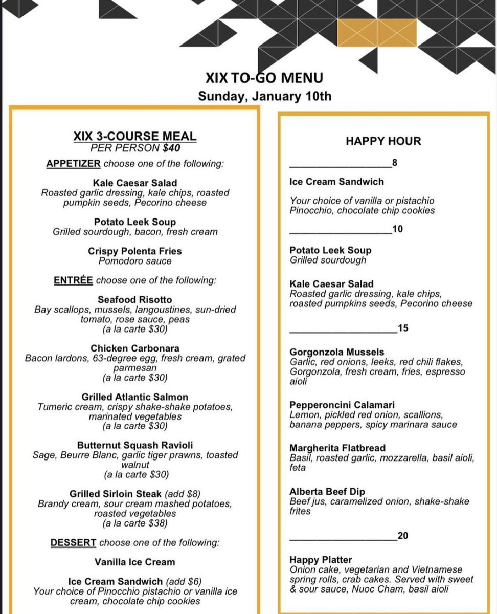 xix19stalbert's tweet photo. Take a break and let us cook for you tonight! Check out our menu featuring some happy hour favorites! #t8n #happyhour #yegfood #yeglocal #yegtakeout https://t.co/zEu4MLBCB8
