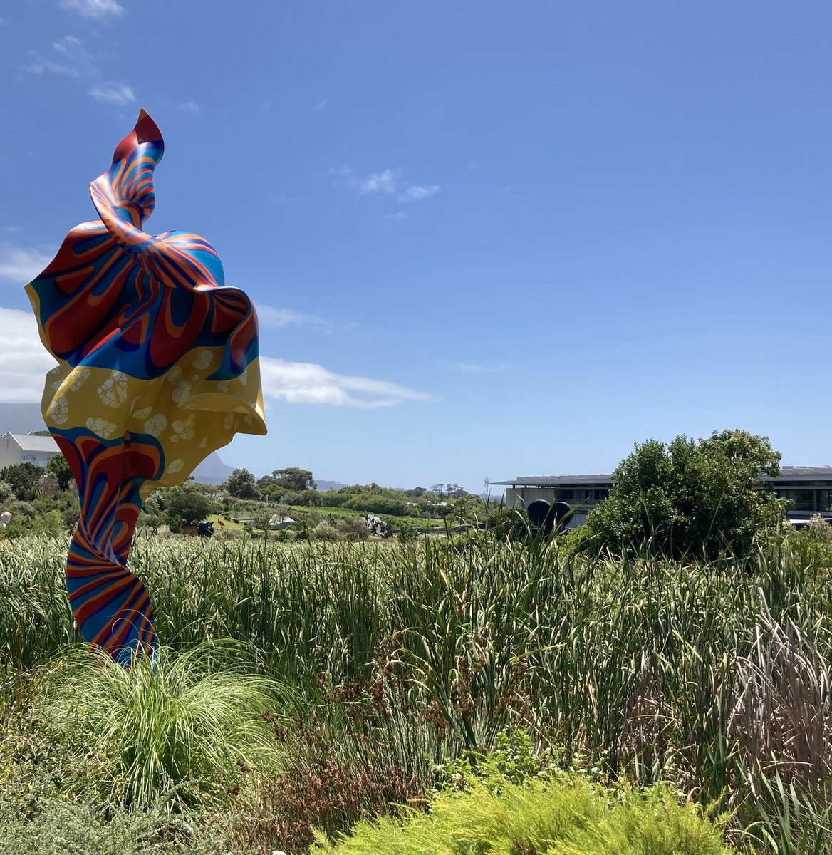 clairevdh's tweet photo. .@MyVoiceMap's self-guided tour of @NorvalFdn's sculpture garden was a refreshing addition to today's #NorvalFoundation experience, with commentary by artists and the garden's creator offering pause en route. Yinka Shonibare's Wind/Fabric Sculpture was a favourite. #lockdownidea https://t.co/zgAMAxobDL