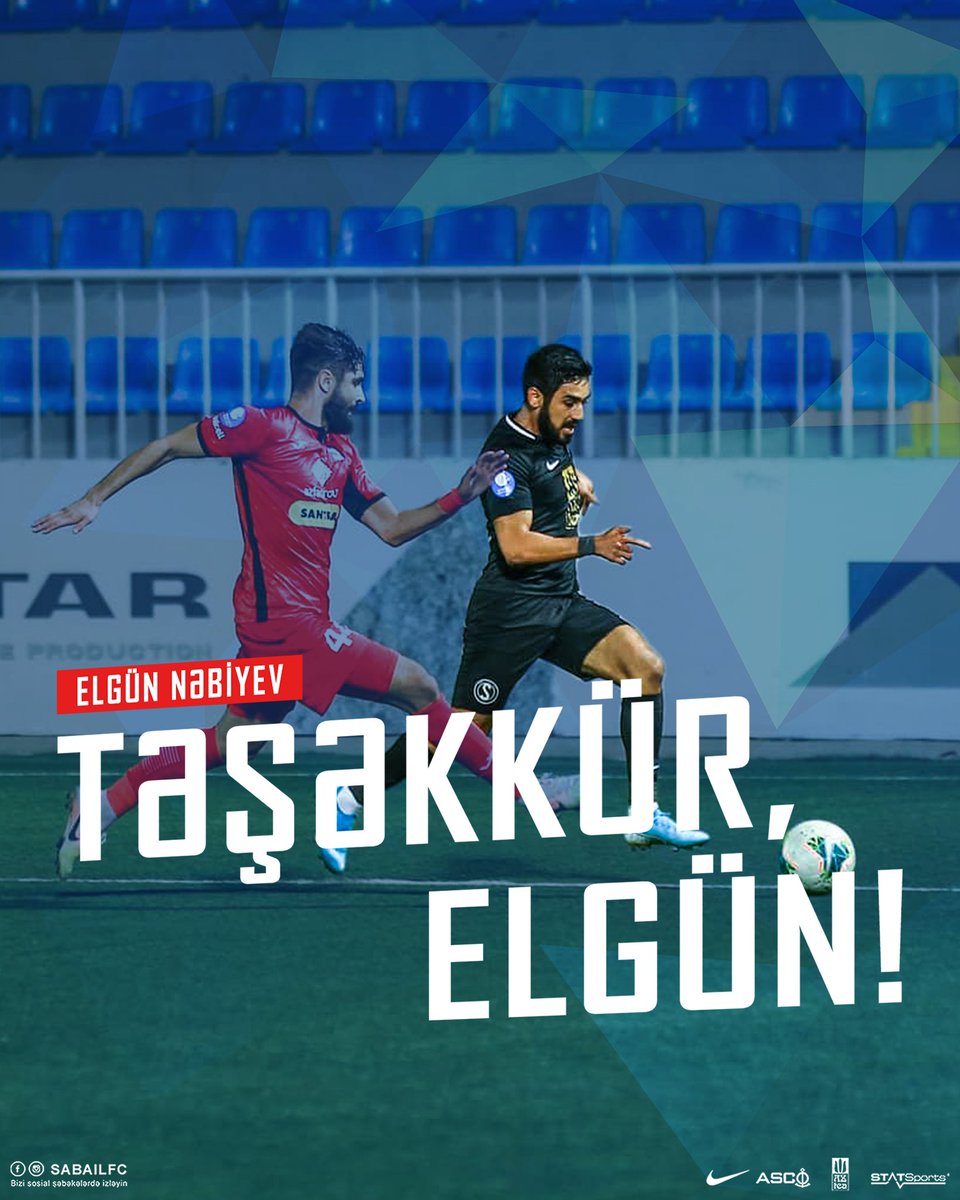 The contract of the player Elgun Nabiyev was terminated on the basis of the mutual agreement. Elgun Nabiyev is leaving the club as the free agent. Good luck in your future career and thanks from everyone at #SBLFC!