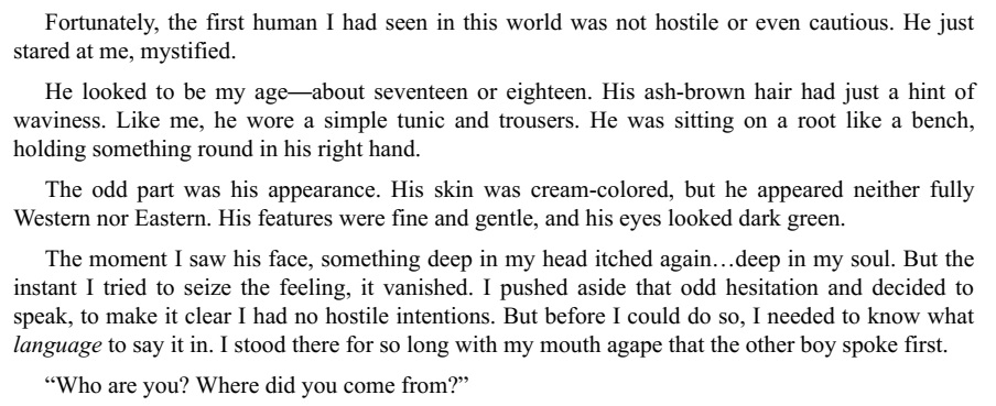 A collection of Kirito's descriptions of Eugeo's features in LN- V9:"His features were fine and gentle, and his eyes looked dark green."“His green eyes wavered, brimming with the deep sadness of loss, and I was so absorbed in it that I forgot this whole world was a creation.”