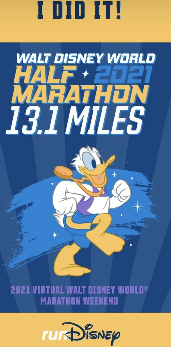 Arvid's tweet photo. Went for a planned 10k run, but somehow I was enjoying it, so I ran an unplanned 21.1k. 

Not the best time, but at least I was able to check off my @WaltDisneyWorld virtual @runDisney Half Marathon. Can't wait to receive my medal! #WDWMarathonVirtual #rundisney https://t.co/I0JS1TNuSk