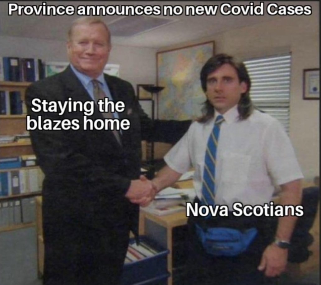 GBenjaminHFX's tweet photo. No new cases of COVID-19 in Nova Scotia today! 

Been waiting to bring this one back. https://t.co/KOj22D6CEk