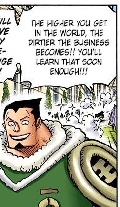 But Wapol's a coward. He'd never kill someone himself. World Gov. needed to clean their hands, so Wapol made a deal. THEY kill Cobra, and HE covers them by REVEALING that Vivi & Cobra were Luffy allies. He's the ONLY villain to know this. THIS was the inside info he told Morgans