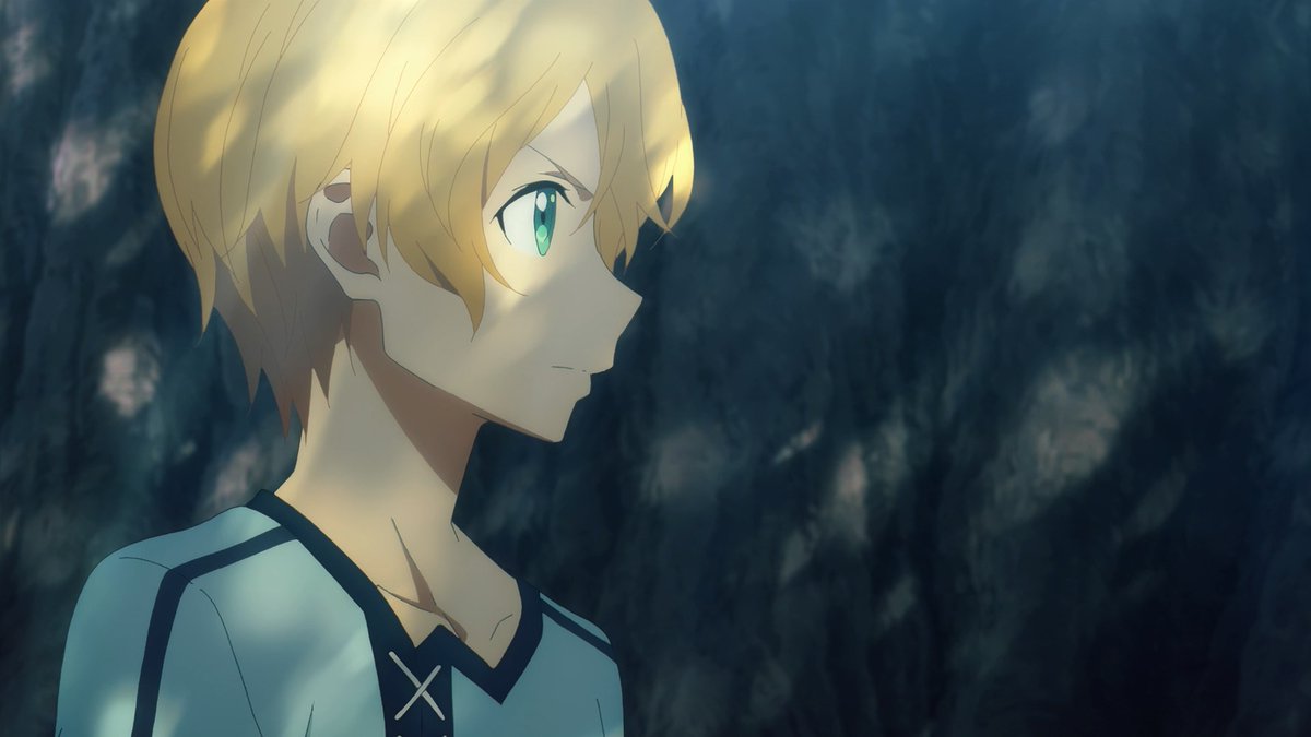 “His pristine green eyes pierced my own, shining with intent.”- V10:“The other boy’s eyelashes, the same color as his hair, fluttered and opened. His green eyes were dull at first, then blinked and crinkled into a weak smile.”(bonus Zakkaria LN yujikiri screenshot, it's cute)