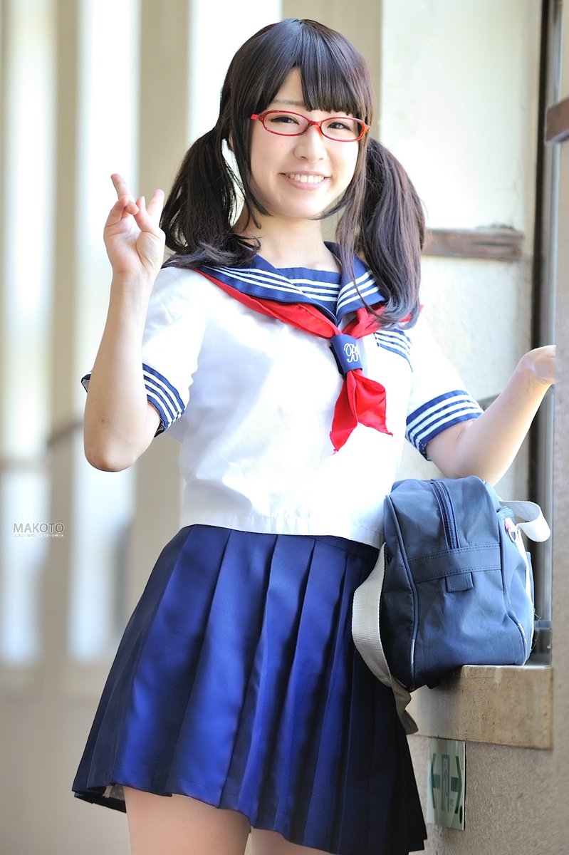 廣井 誠 Twitterren クラウドのバックアップデータ見直し分より いつも笑顔な関西美少女りるさん Jk 女子高生 制服 セーラー服 ポートレート ポトレ ツインテール Twintail メガネ女子 Kawaii 美少女 Cosplay Cosplayer コスプレ コスプレイヤー Eros
