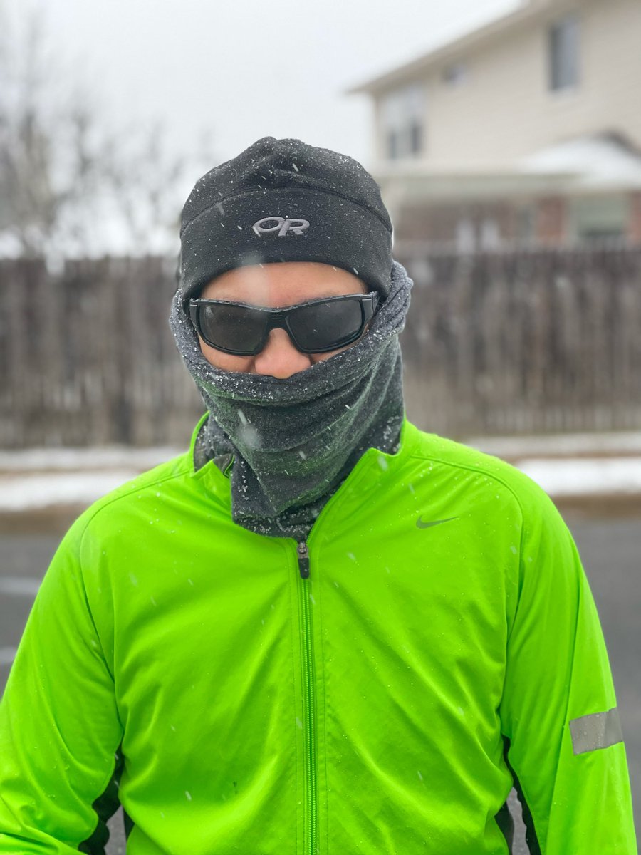 ElvisATX's tweet photo. I woke up and found snow in #Austin for the first time in recent memory and I just had to run in it.  #runstreak #2 day 378. https://t.co/6Aonli1laD