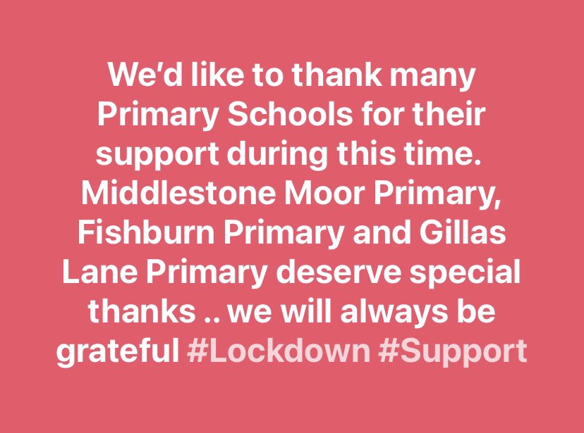 TAS4L's tweet photo. Thank you to all @GillasLane #FishburnPrimary #Middlestonemoorprimary https://t.co/moTSwyIdKb