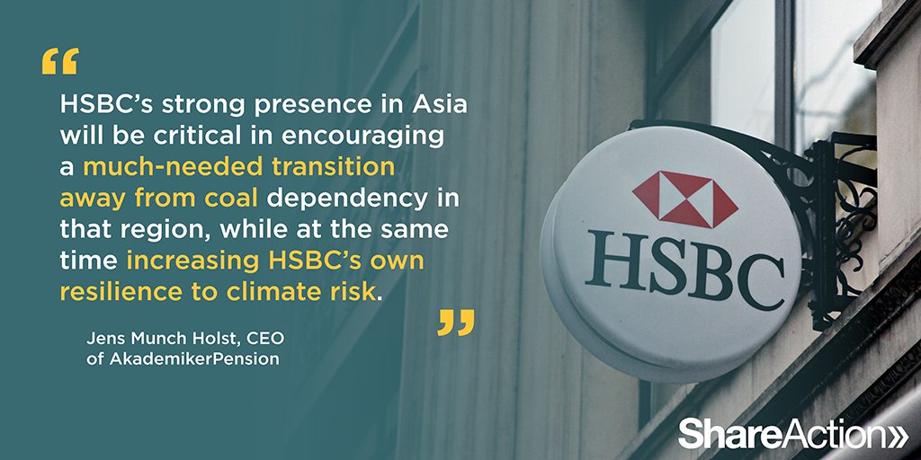 In the lead up to the much awaited  #COP26, this resolution presents a unique opportunity to show leadership on coal & other fossil fuels.We are urging  @HSBC's board to back the resolution - and investors to vote for it too.[End of thread]