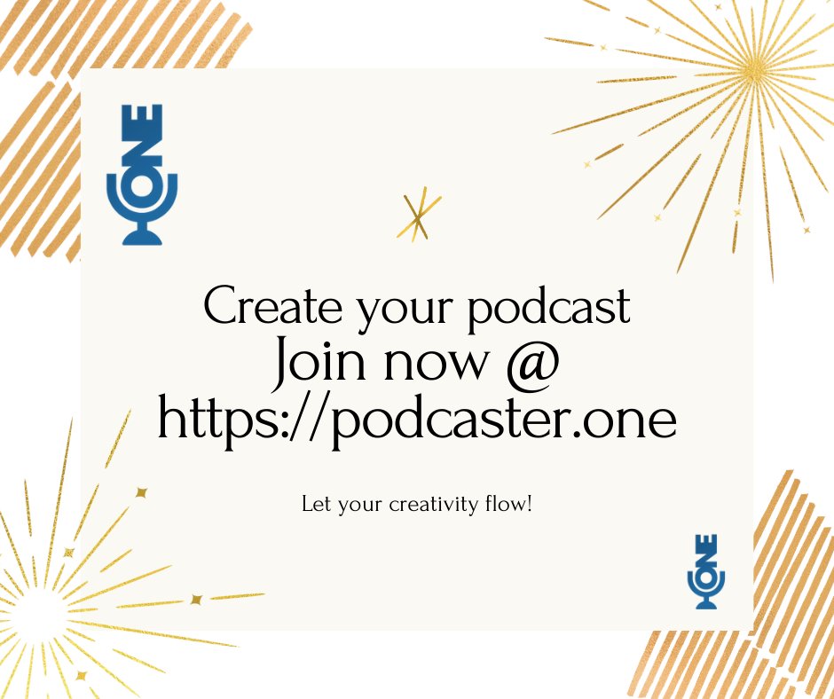 Podcasterone's tweet photo. Start your new year fresh, create with us today and enjoy the benefits at https://t.co/4CS16rorQO

Podcast hosting and marketing service, easy imports, new creators friendly. https://t.co/8sMIX8n7WJ