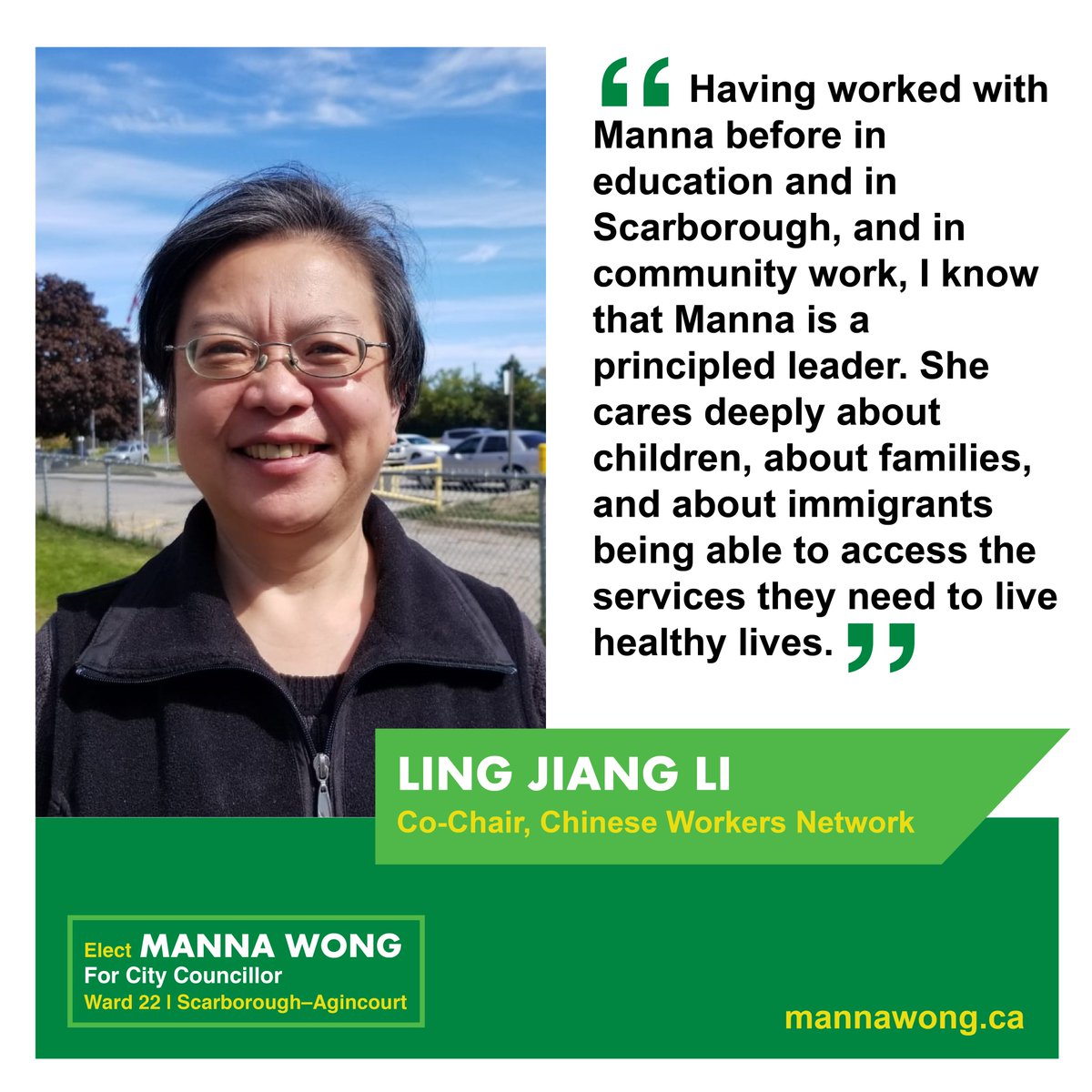 I’m grateful for the support of the Chinese Workers Network  and endorsements from co-chairs <a href="/KingsleyKwok/">Kingsley Kwok 郭旼修</a> and Ling Jiang Li for my #Ward22 campaign. Thank you for your incredible advocacy to support workers in our community, especially throughout the pandemic. #TOpoli #canlab