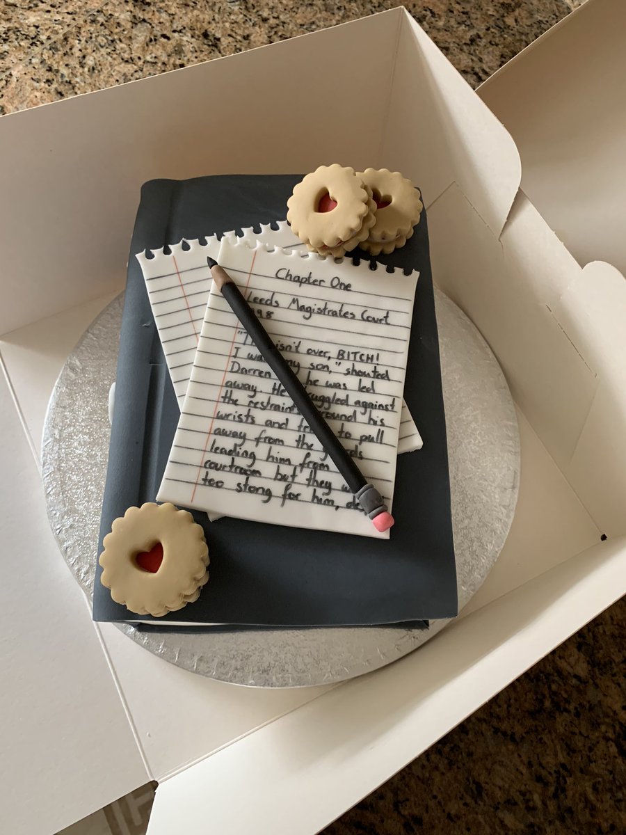 CatherineYaffe's tweet photo. Just look at the AMAZING birthday cake my wonderful husband ordered for me! 

It’s my book..... IN CAKE!!!

(Made by Creative Cakery https://t.co/q2soidrXOy ) https://t.co/Fgh3ls2ner