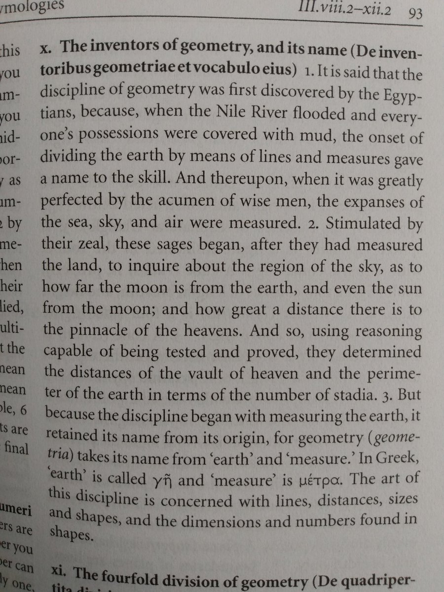 Into book III. Not sure I totally follow the connection between geometry & the Nile river flooding. (Unsurprisingly, book III is the least exciting so far; it's basically a mathematics primer for 12 year olds.)