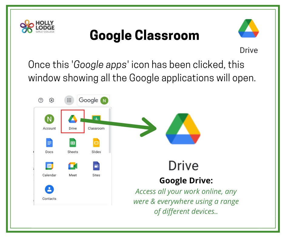 HollyLodgeLiver's tweet photo. Google Classroom Tips
As we are using Google Classroom for remote learning, we will post a series of hints & tips to help you.
Today is Google Drive,' and were to find it.
#Hollylodgelife #expecttoachieve #GCtips&hints #EduGoogle https://t.co/Ld80zGiwq2