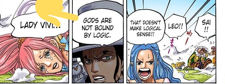 This is a DIRECT PARALLEL to when Vivi told neptune to not think of the enslavement attempt at Shirahoshi as a reflection of humanity. THE EXACT SAME PHRASING!! If they were JUST captured it wouldnt be as big, but they were ENSLAVED, the tenryuubito are also VERY stubborn